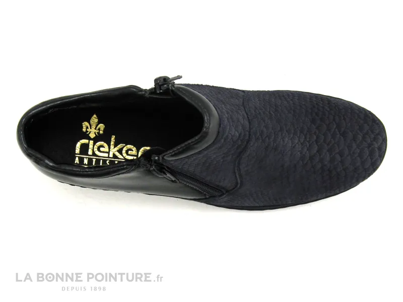 Achat chaussures Rieker Femme Chaussure montante, vente Rieker 58393-14 Bleu marine - Boots Femme