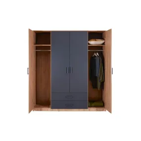 Armoire LIORA 4 Portes en Bois - Marron  | 3 Suisses