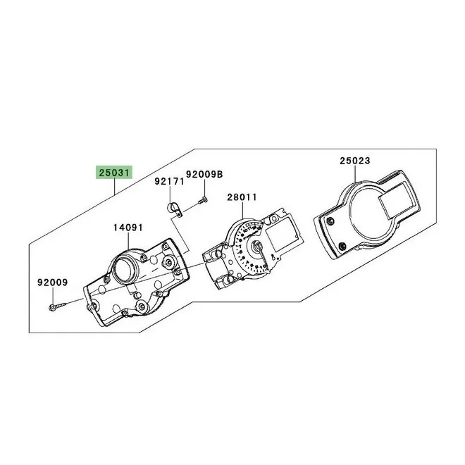Bloc compteur Kawasaki Versys 650 (2007-2009) | Moto Shop 35