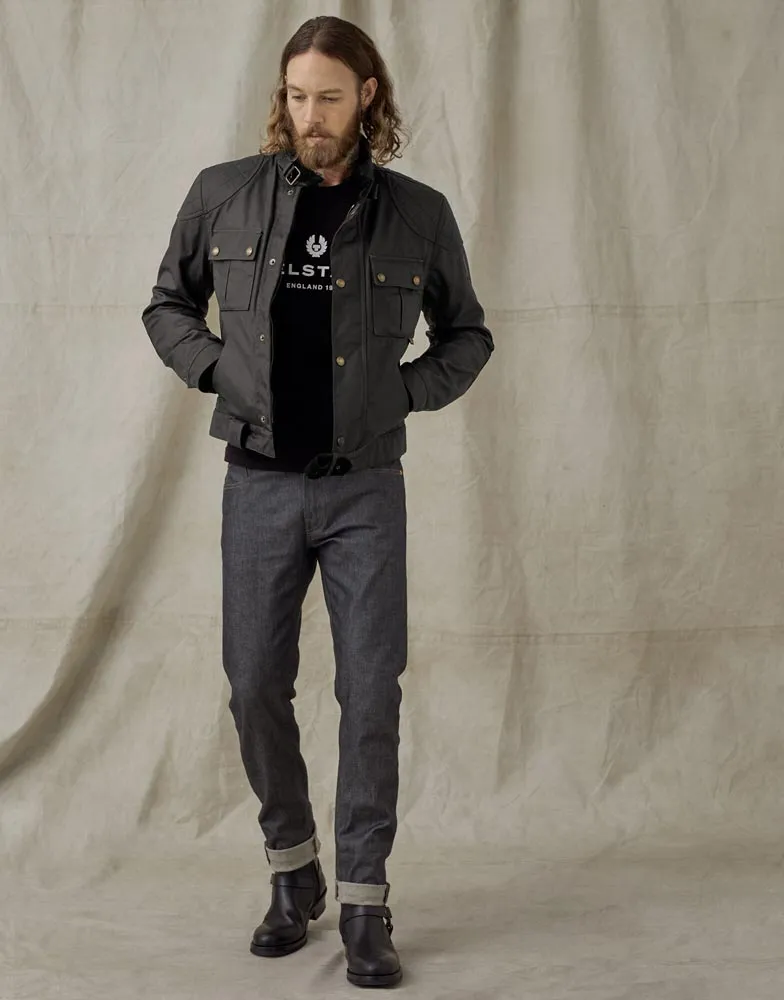 Blouson Belstaff Brooklands 2.0 black, blouson moto vintage