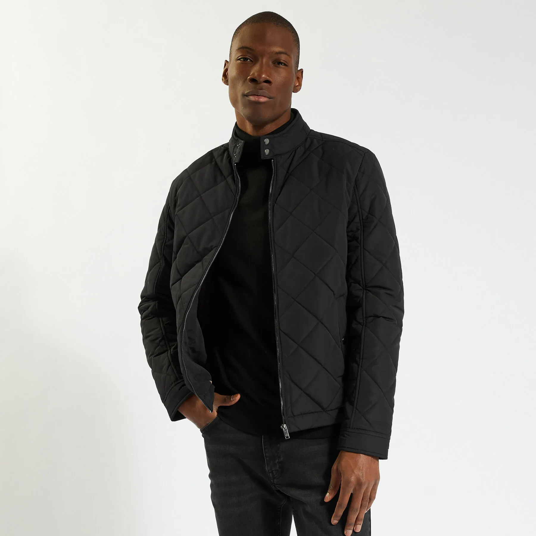 Blouson col biker Noir | Jules