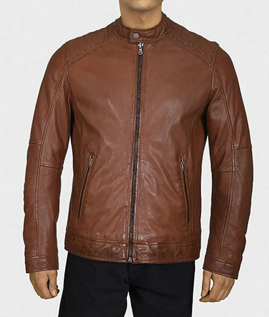 Blouson cuir homme porto style moto Oakwood
