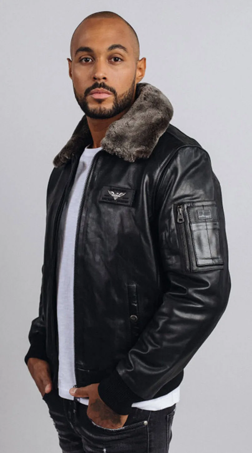 Blouson cuir homme vachette noir redskins