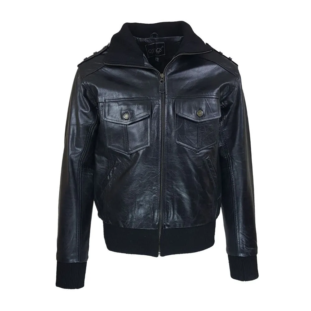 blouson homme cuir pierro black