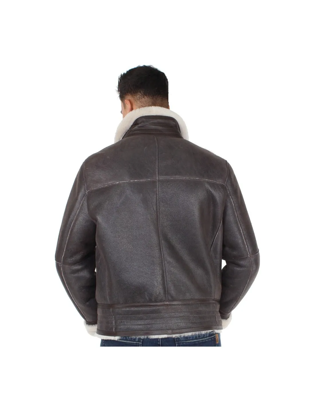 Bombardier en mouton retourne ref 38175 Marron