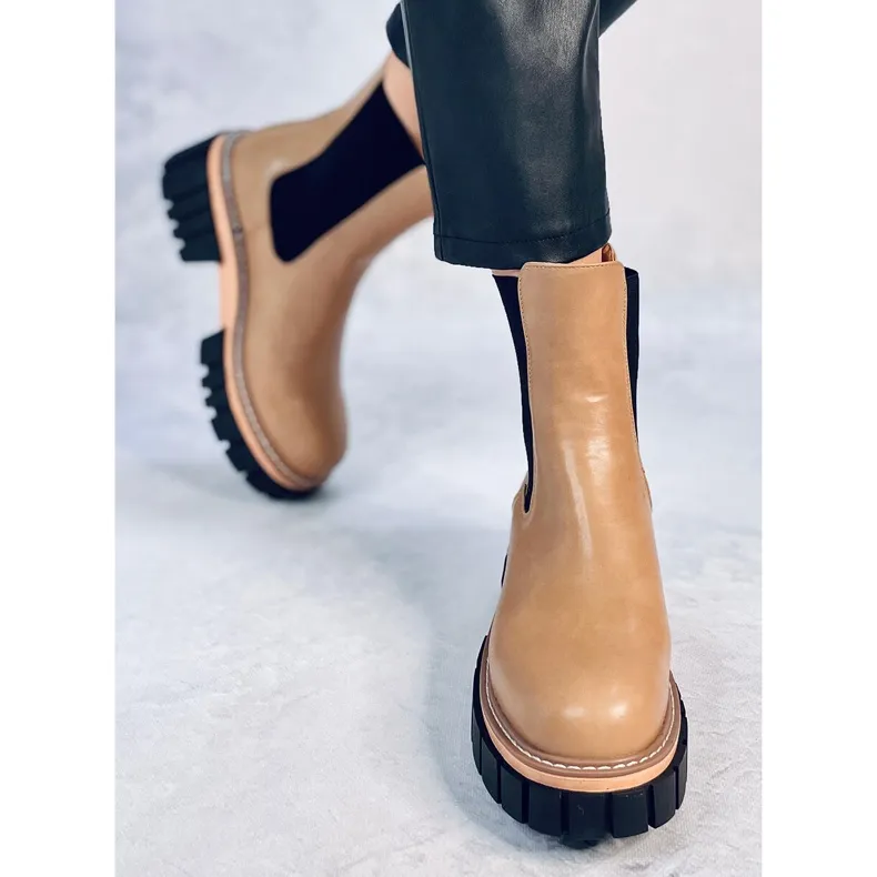Bottines Chelsea femme Bella LT.KHAKI beige