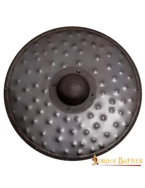 Bouclier rond barbare à texture martelée ⚔️ Boutique Épées
