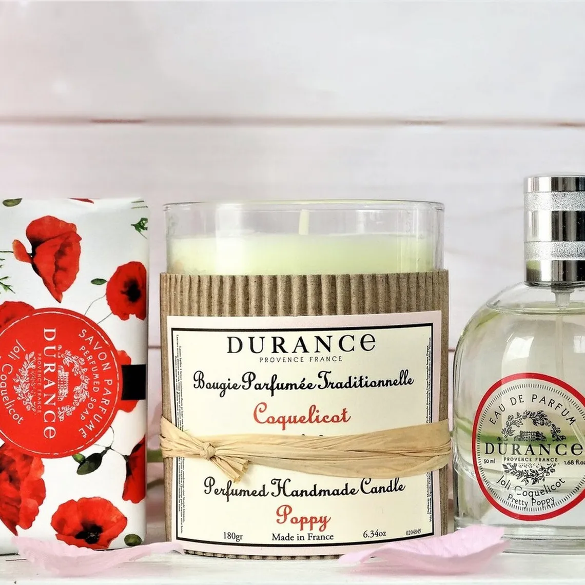 Bougie parfumée traditionnelle Coquelicot - Durance | 3 Suisses