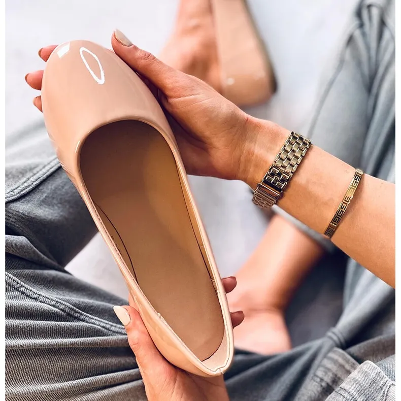 Cargil Ballerines Laquées Beige