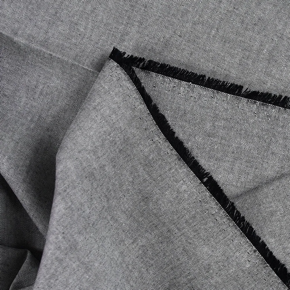 Chambray de coton noir