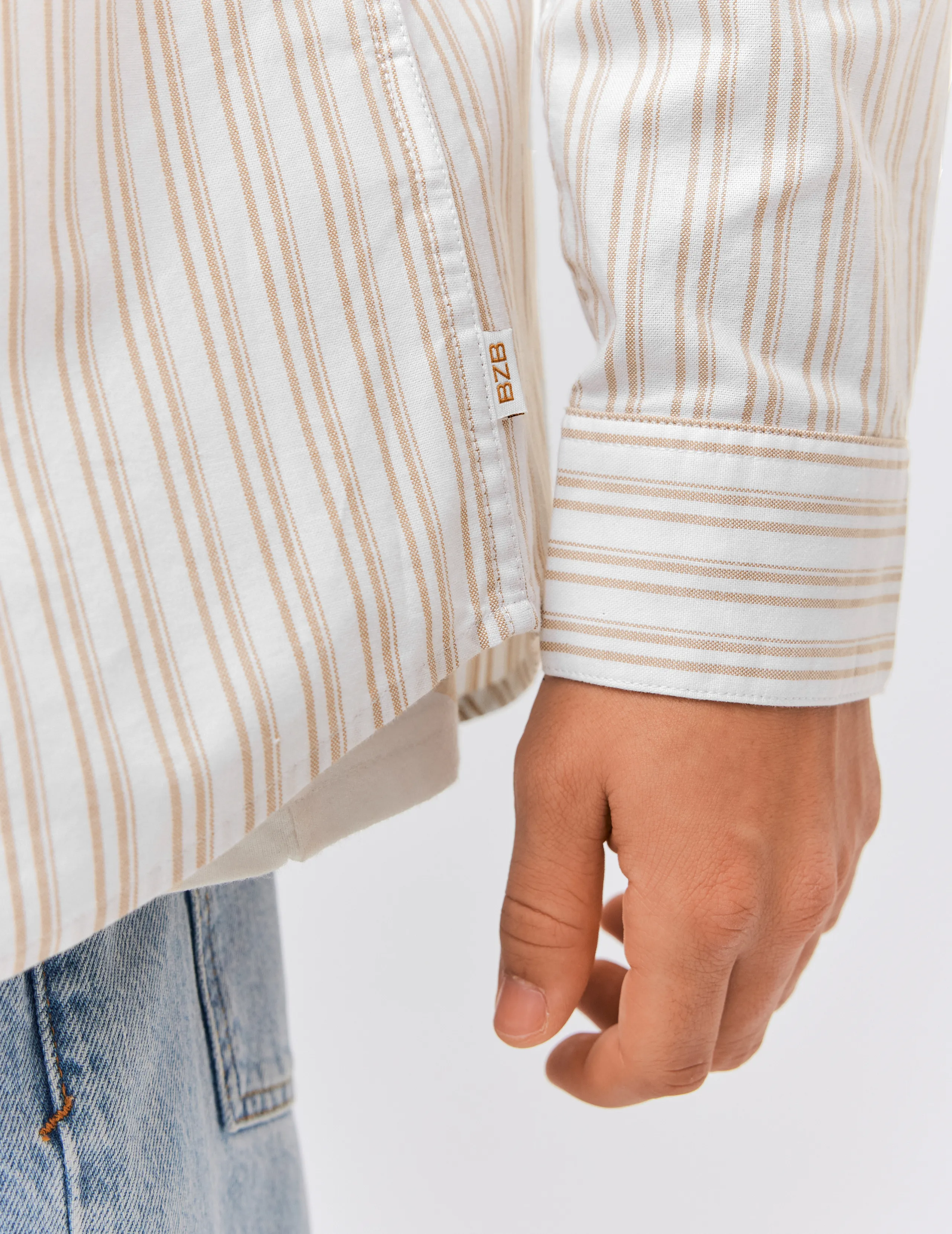 Chemise rayée droite