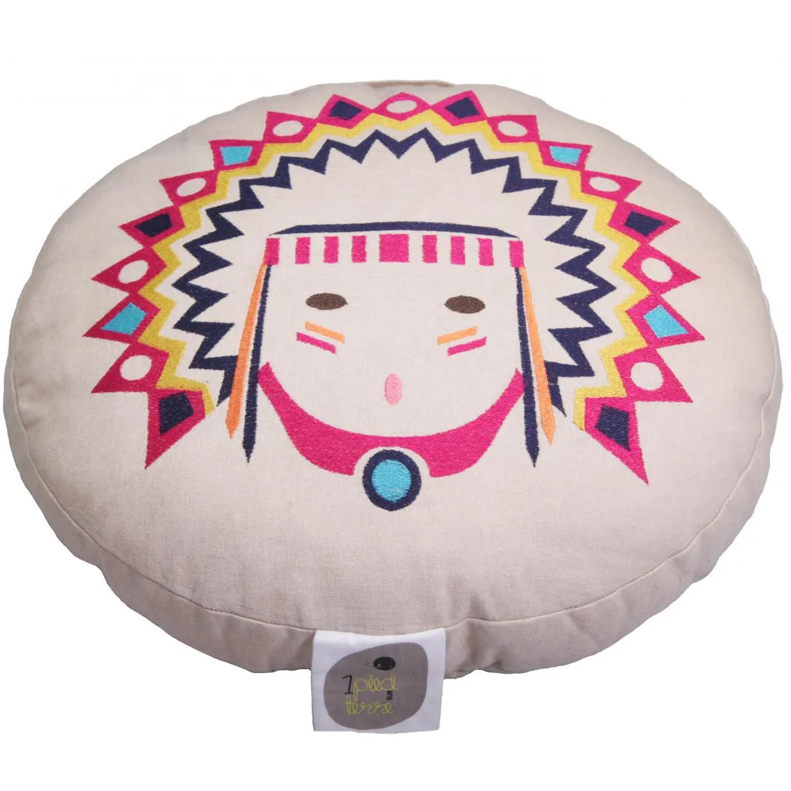 Coussin rond indien D40 HAWK | Coussins 3 SUISSES