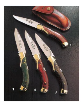 Couteau de poche à serrure artisanal, manches en bois ⚔️ Boutique Épées