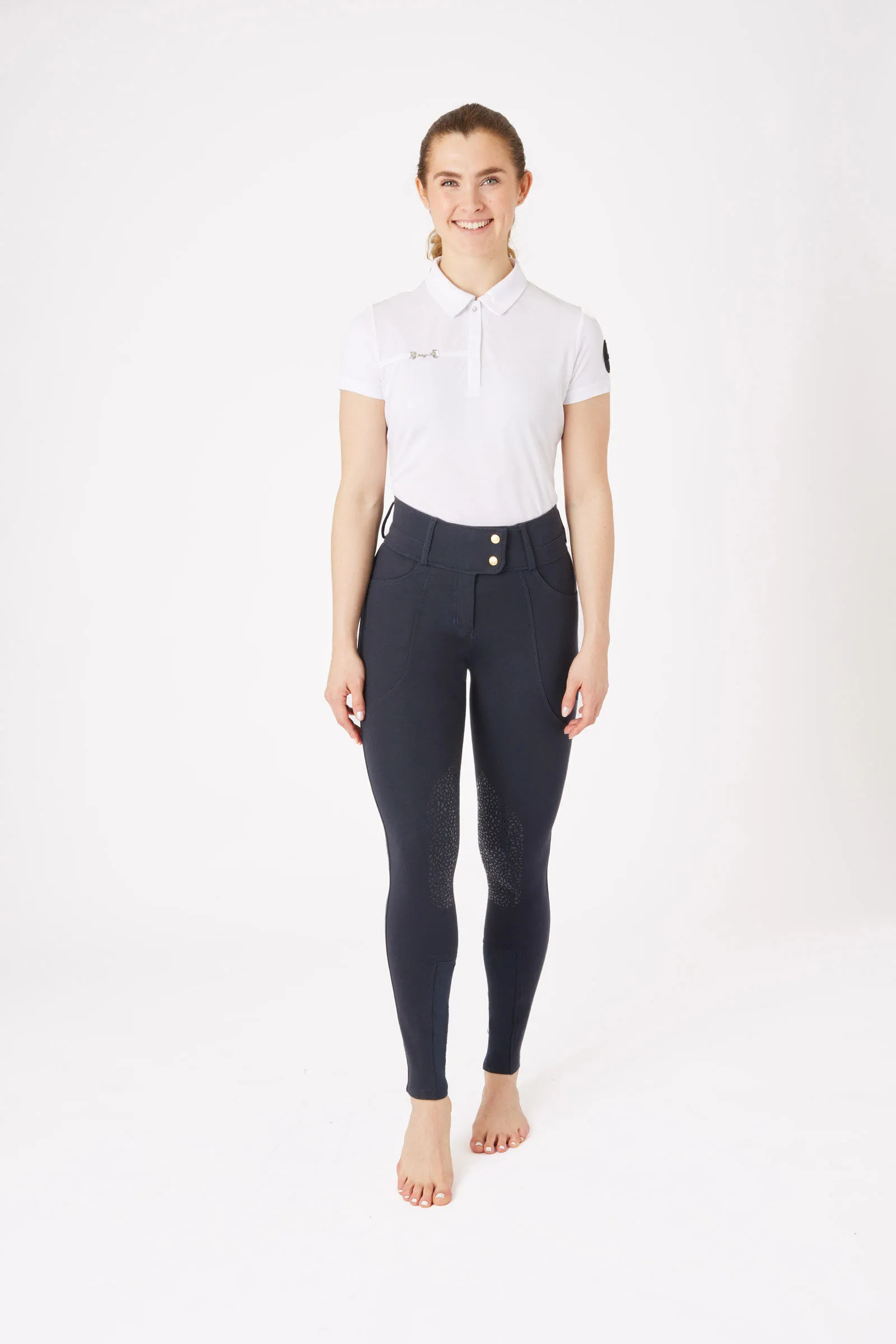 Horze Pantalon d'équitation Bella à basanes, femme