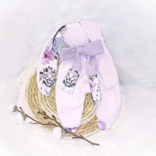 Joli doudou lapin rose / vieux rose