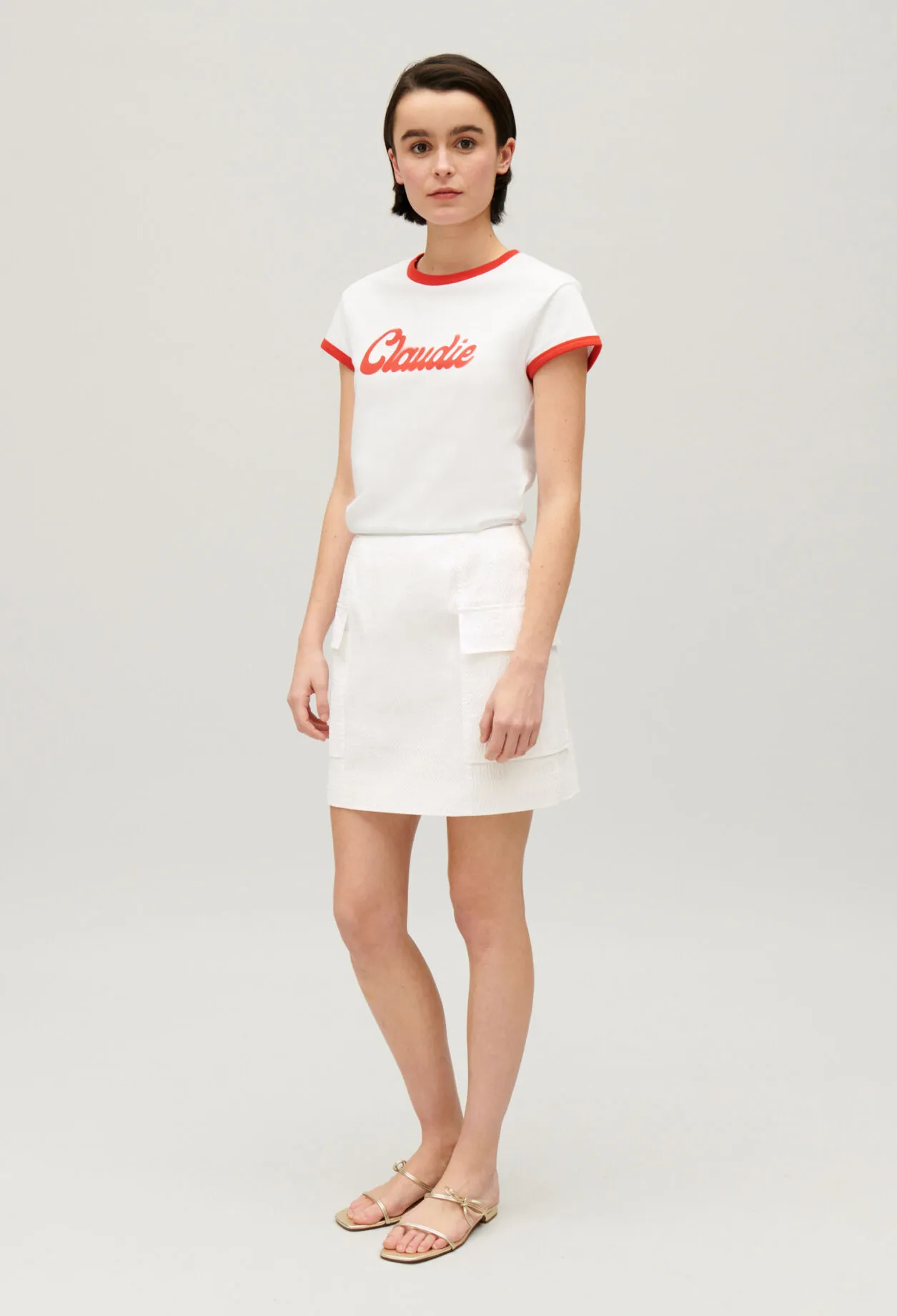 Jupe courte blanche | Claudie FR