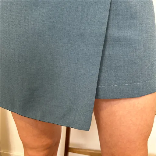 Jupe Short Unie Bleu Indigo - Bleu Clair