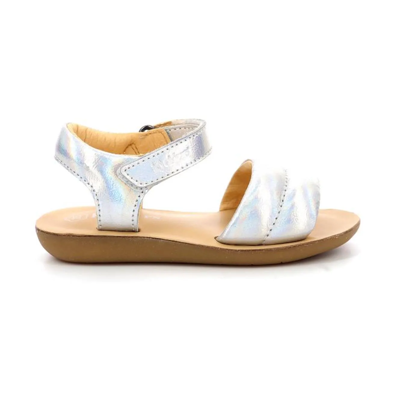 KICKERS Sandales Kickpuff Up argent gris - Kickers