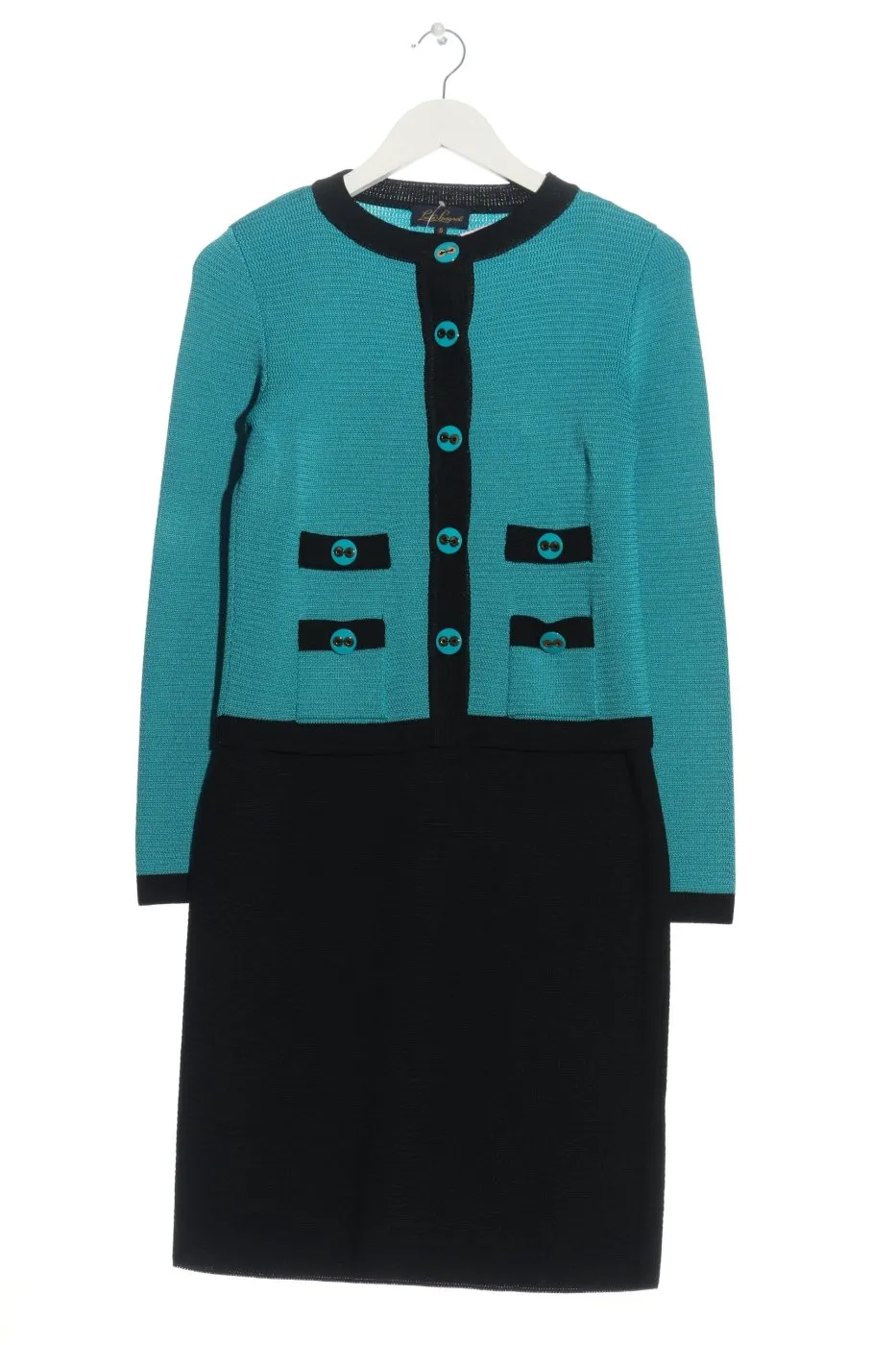 Luisa Spagnoli Ensemble en tricot bleu-noir style décontracté
