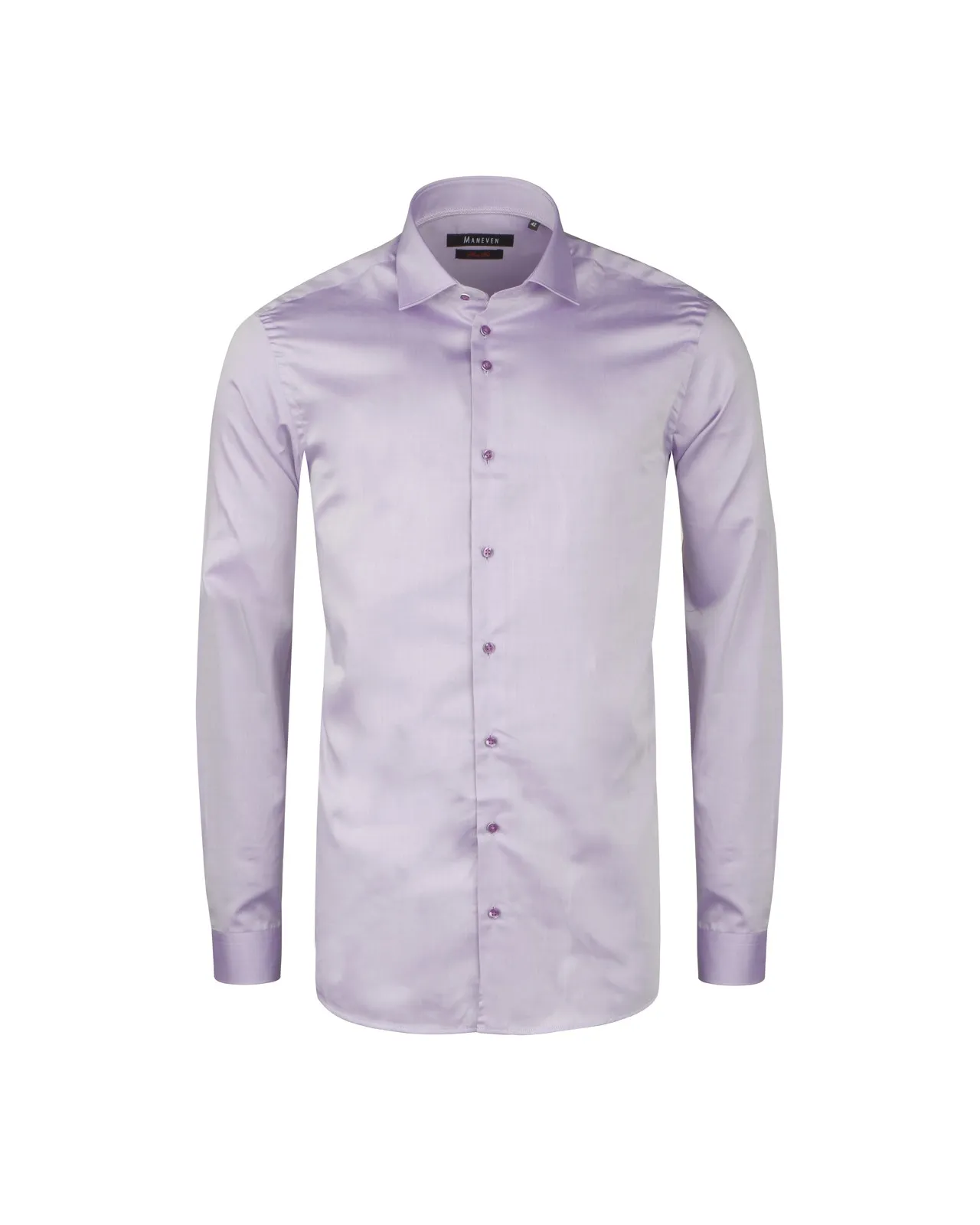 Maneven Chemise cintrée manches extra-longues 72 cm en coton lilas - Size-factory