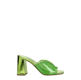 Miu miu sandals femmes plexiglas vert