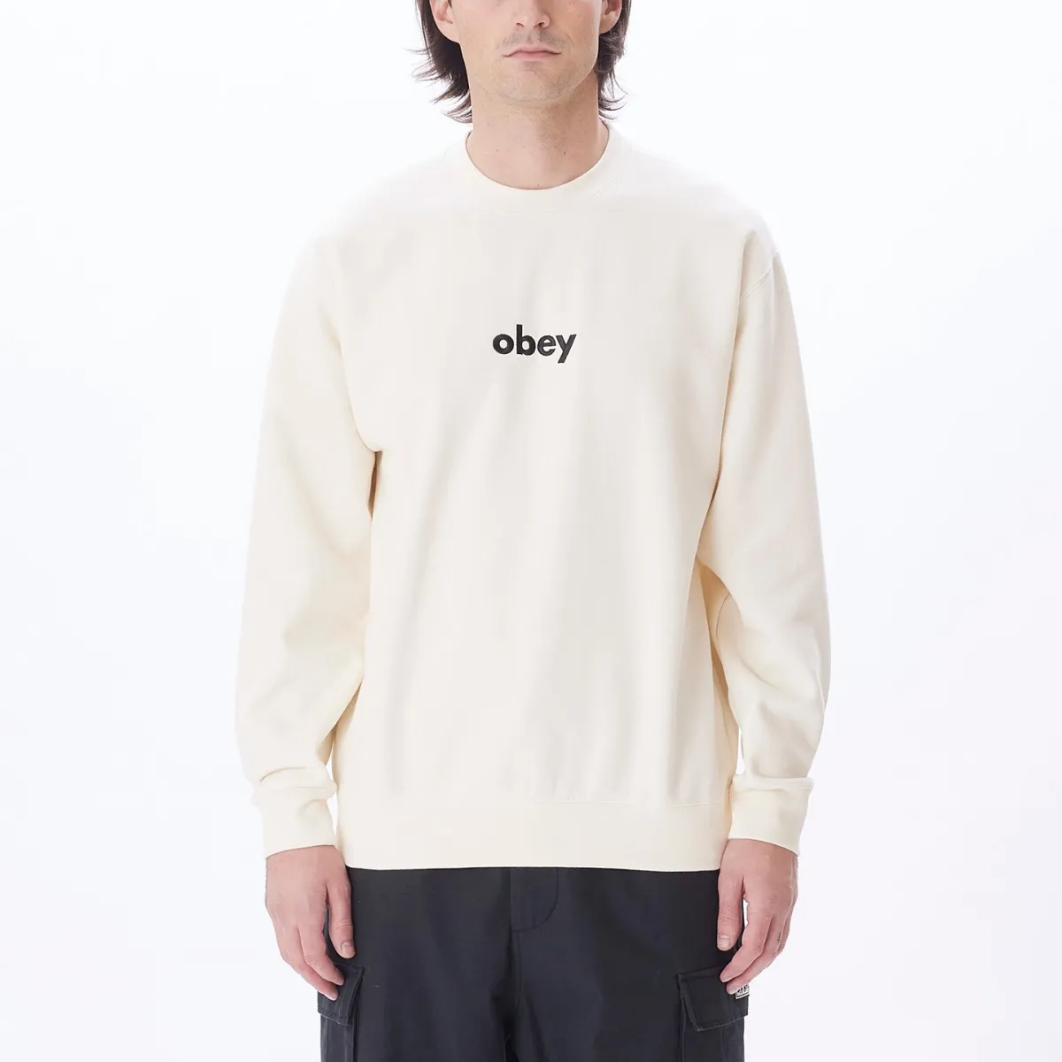 OBEY - Sweat blanc cassé