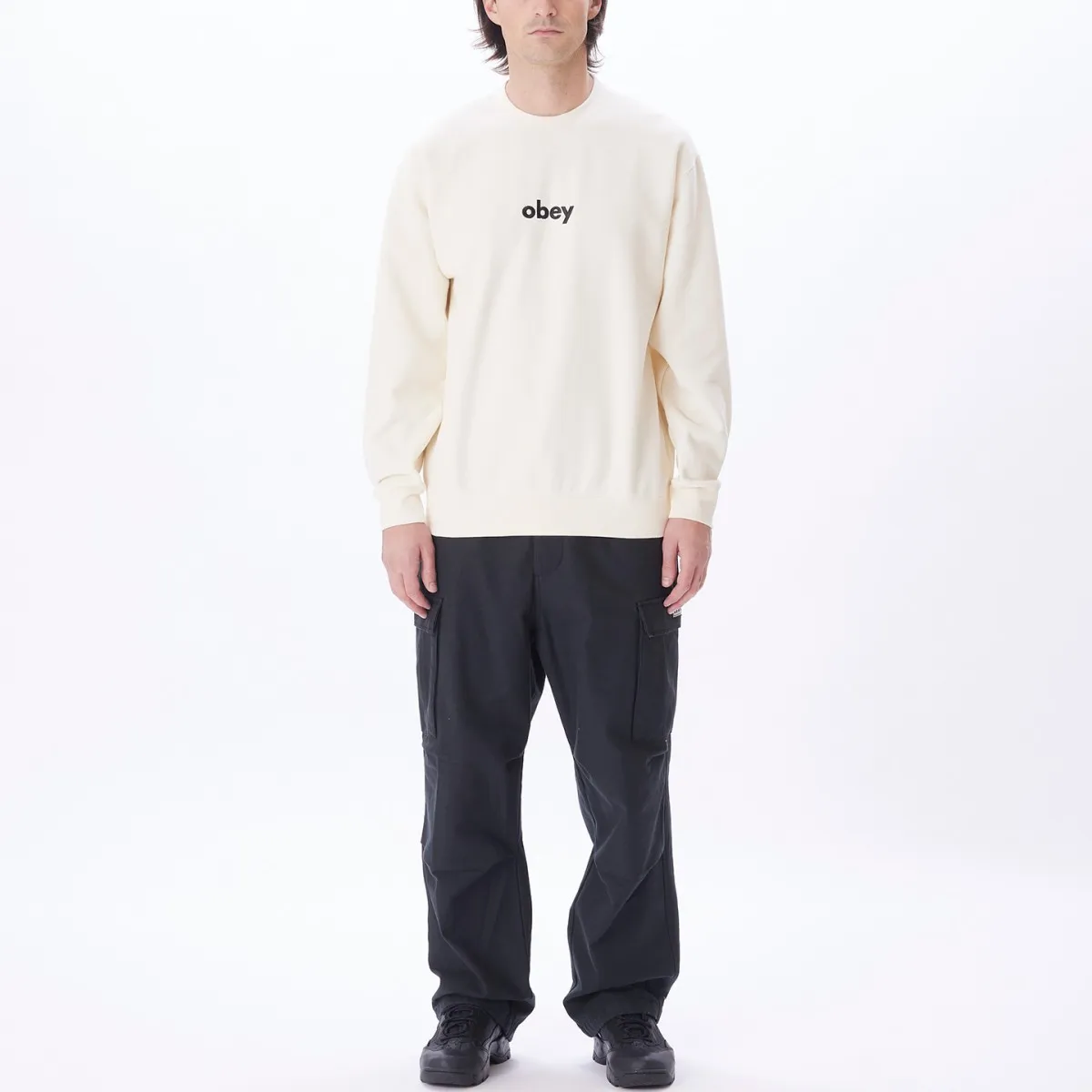 OBEY - Sweat blanc cassé