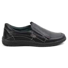 Olivier Mocassins cuir homme 943MA noir le noir