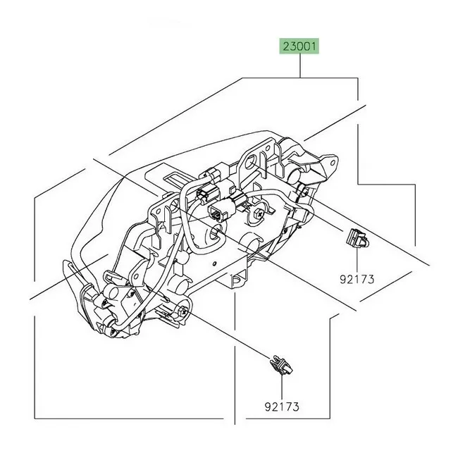 Optique avant à Leds Kawasaki Z900 (2020-2024) | Moto Shop 35