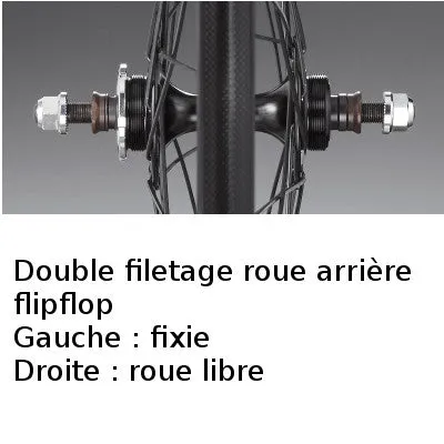 Paire de roues noires flipflop vélo fixie 28 X-Press Miche