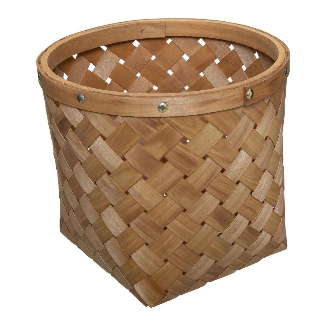 Panier Bois Clair Rond x 5 | 3 Suisses