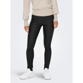Pantalon enduit zippé keira rock noir femme - Only | wimod