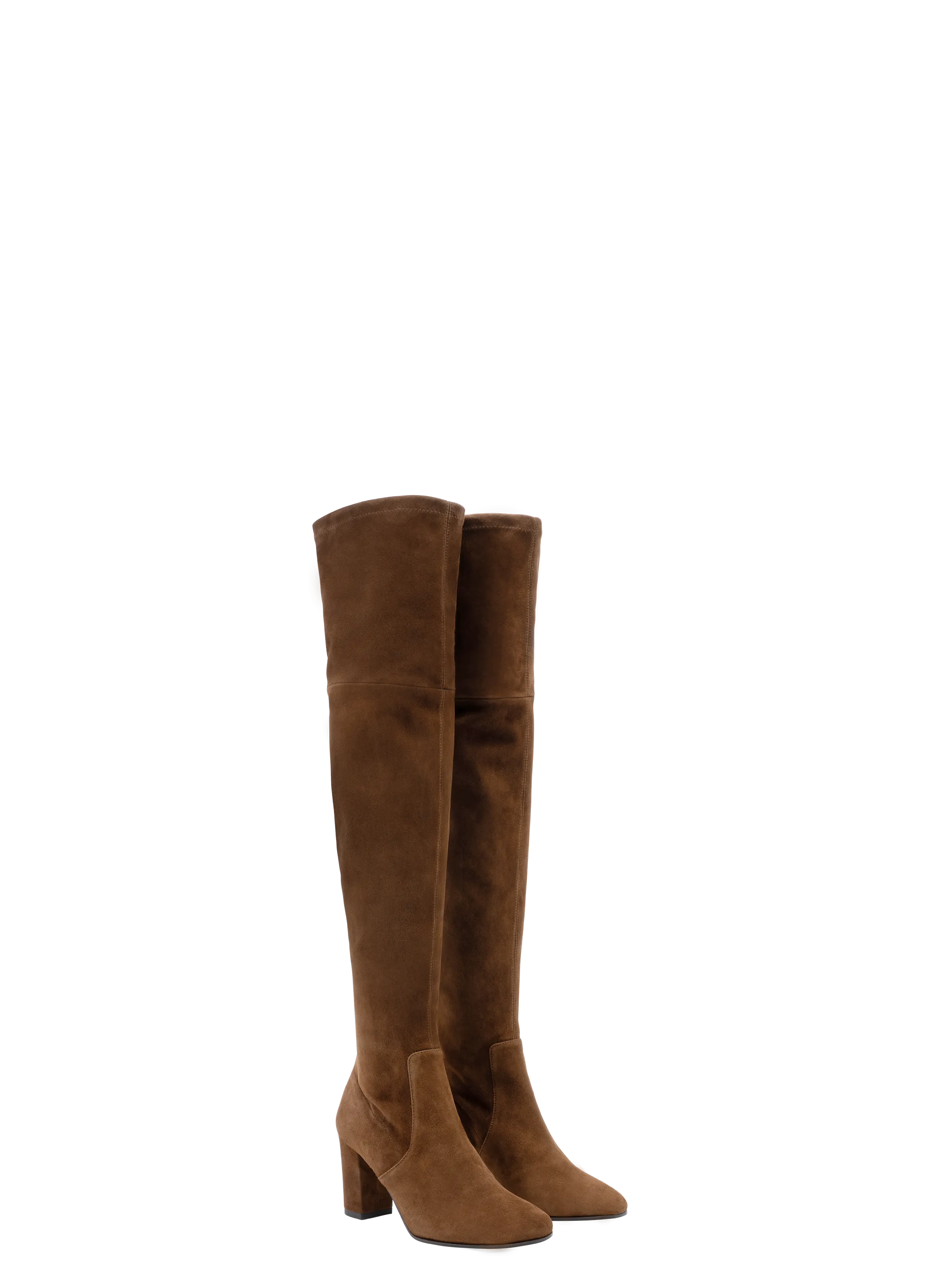 PARALLELE  Cuissardes en velours stretch zarcas - Marron