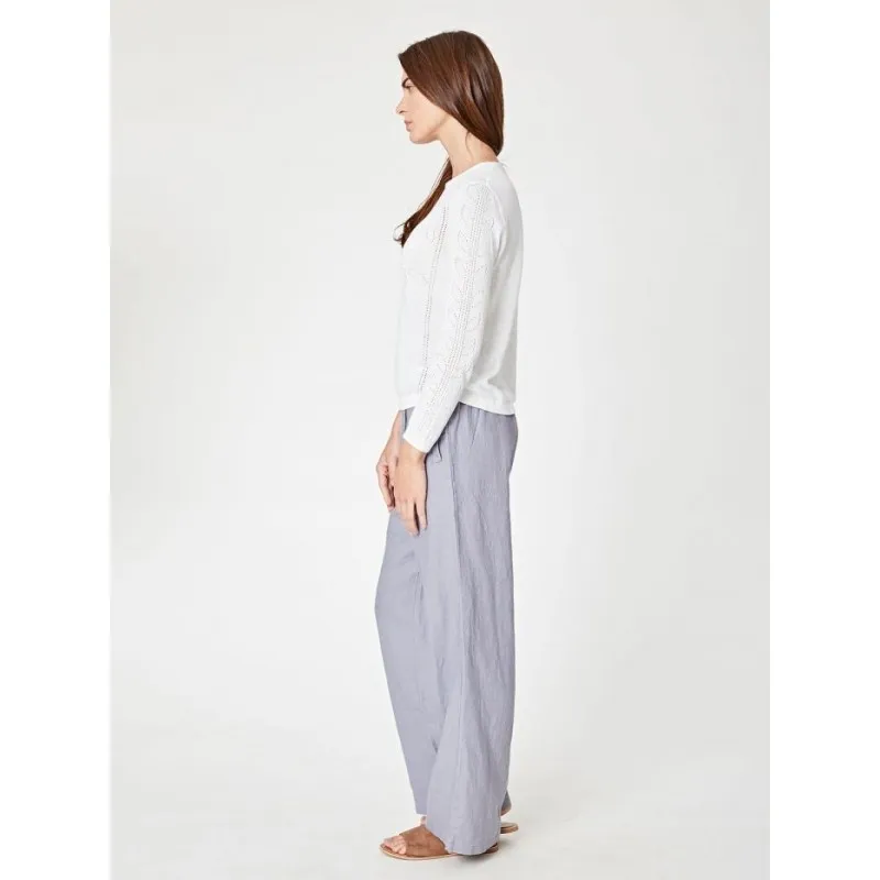 Pull chanvre Pointelle