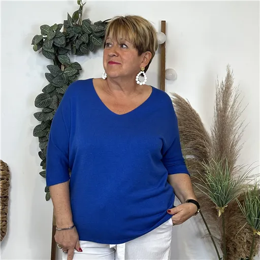 Pull Léger Emporium Bleu Royal - Bleu Clair