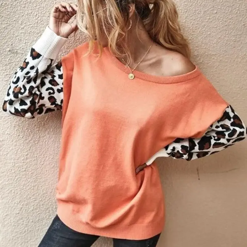 Pull Léopard Manches Longues