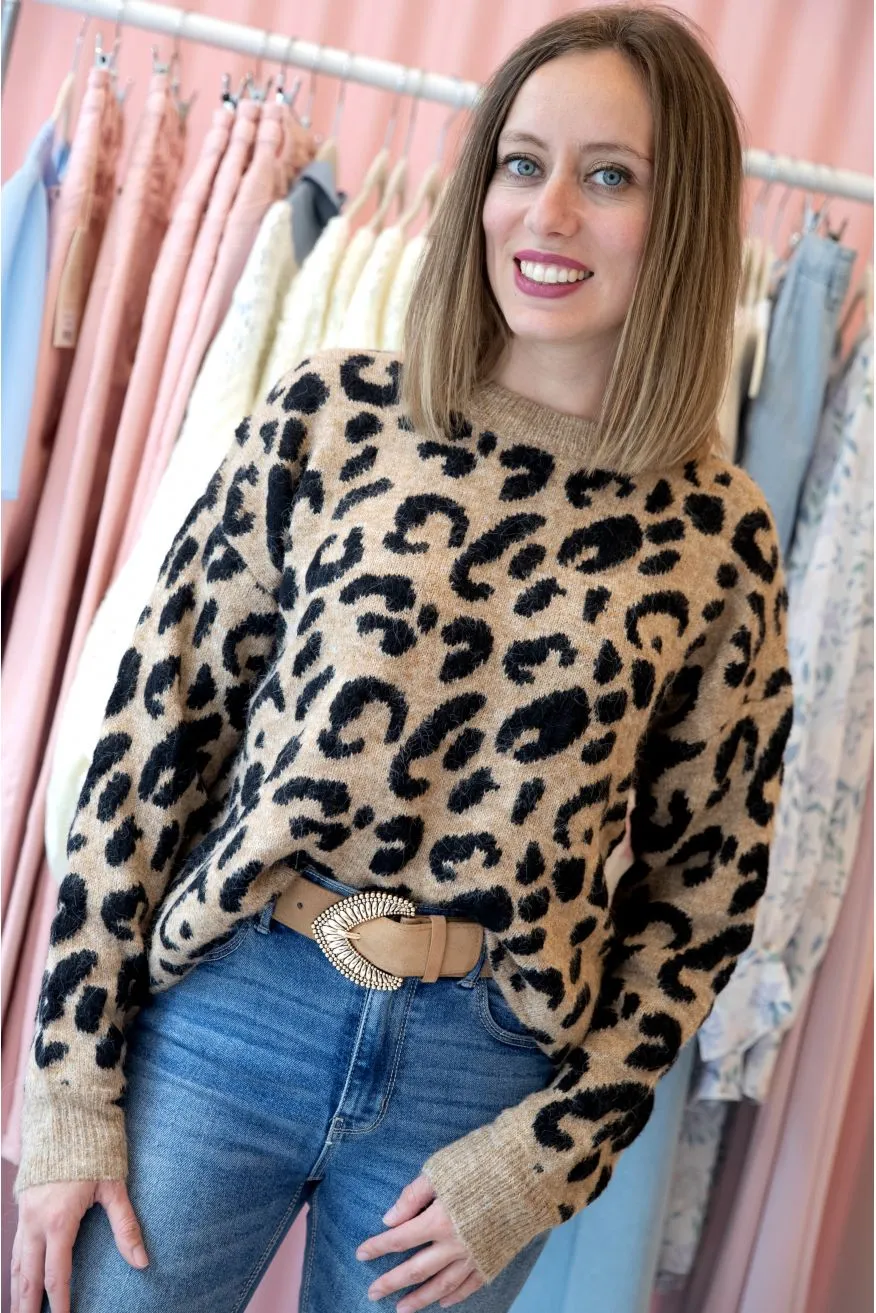 Pull épais leopard