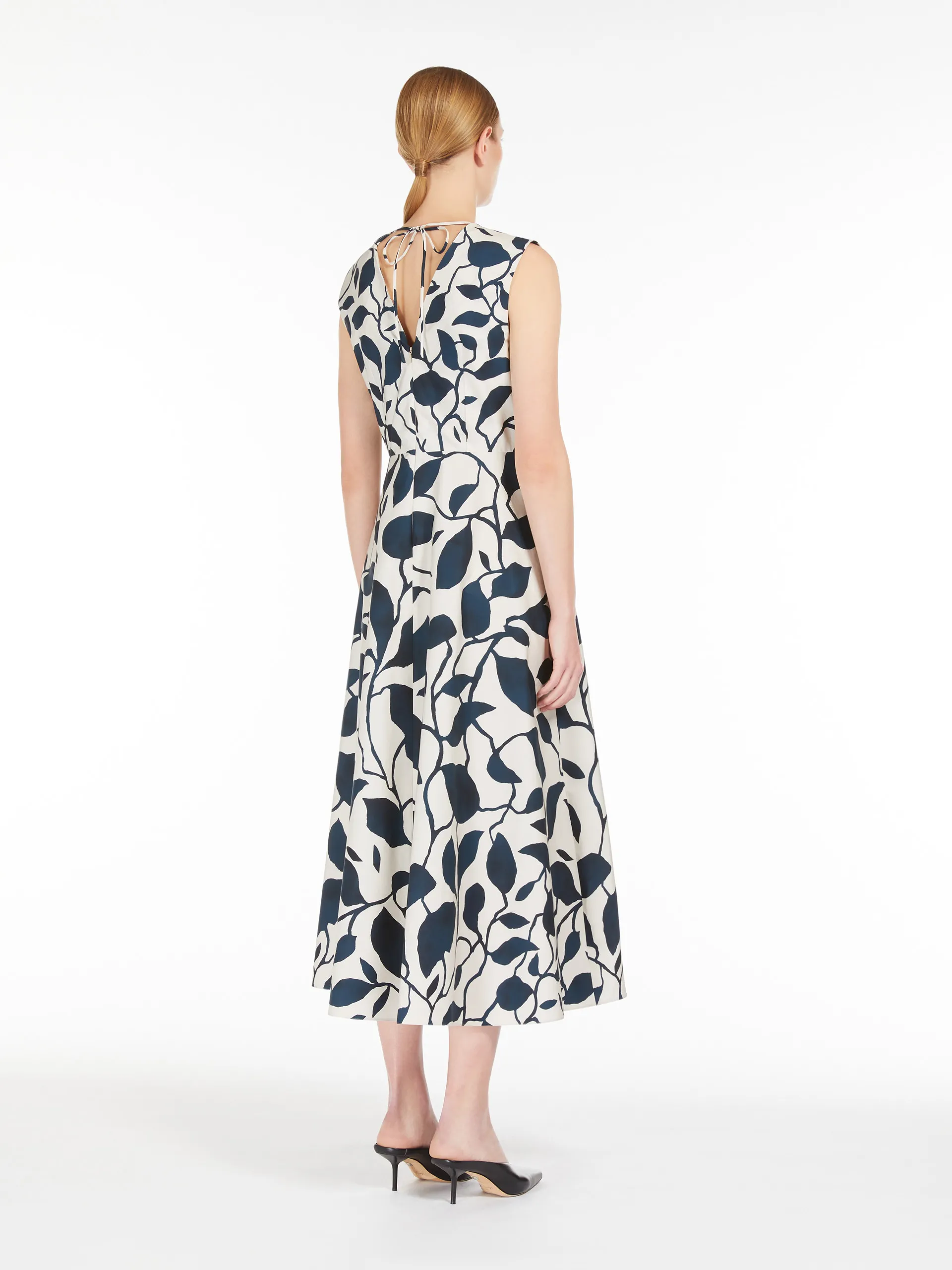 Robe sans manches en coton imprimé