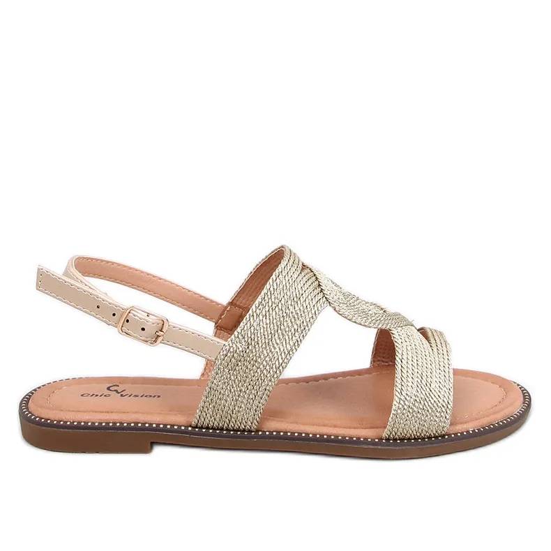 Sandales femme Vernay Doré d'or