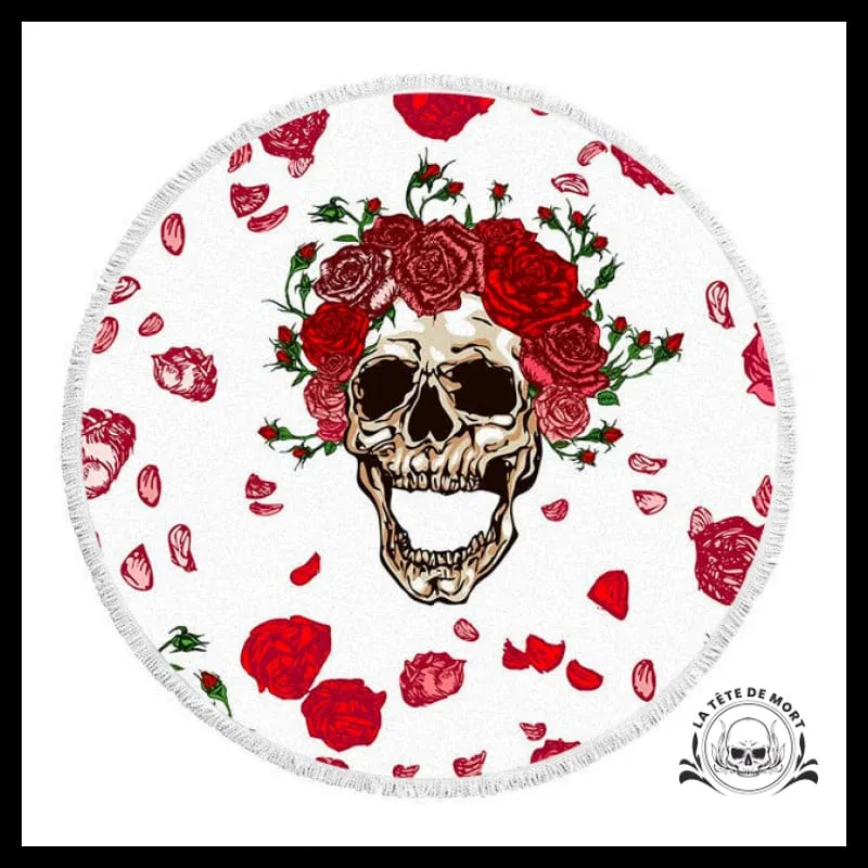Serviette Crâne Fleurs