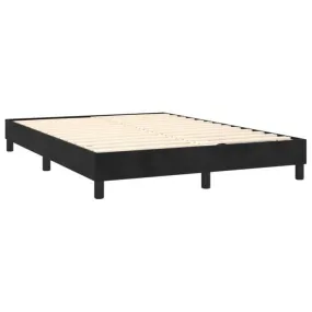 Sommier tapissier avec matelas et LED Noir 140x200 cm Velours - SALALIS - SP4762