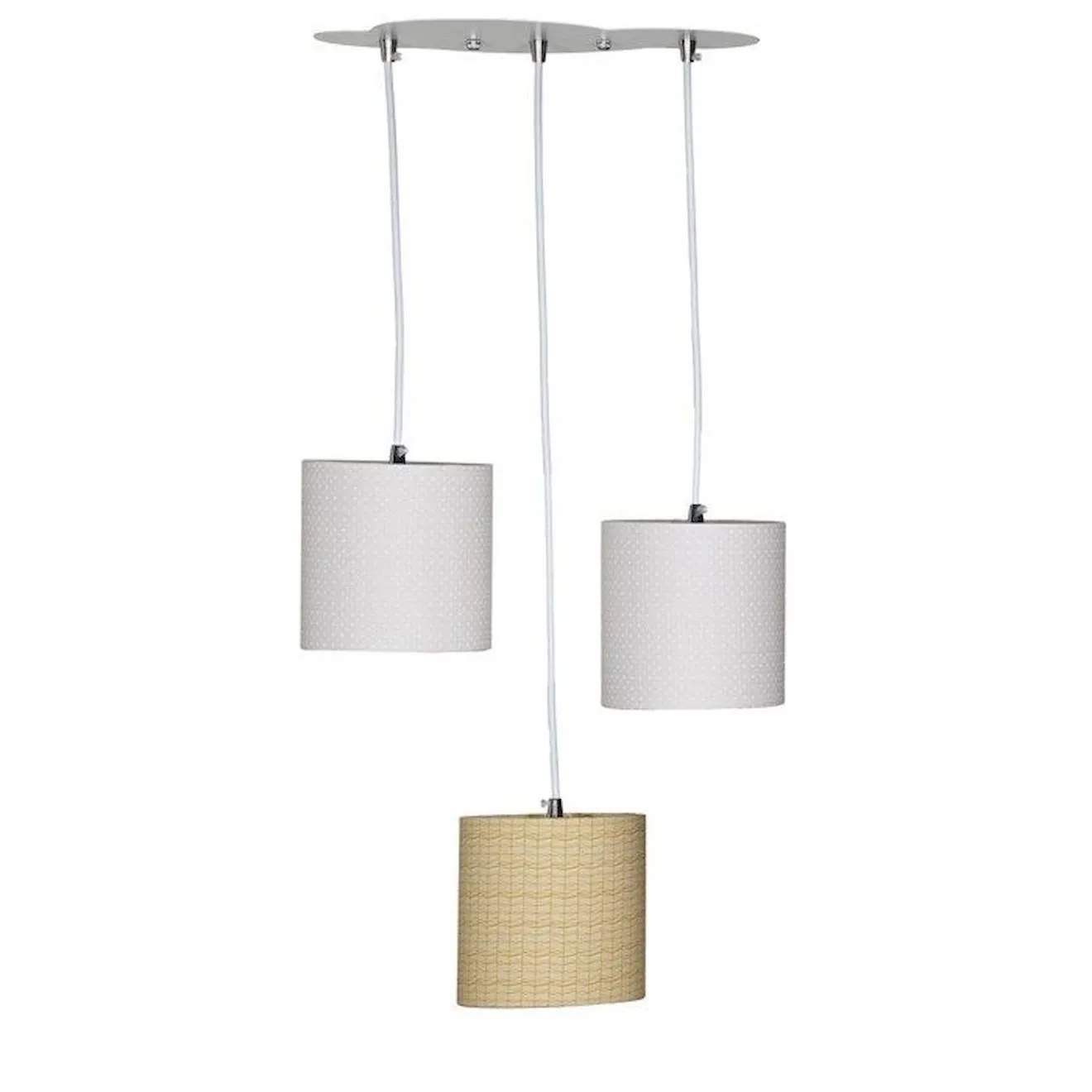 Suspension Lumineuse Trio Plafonnier en coton beige beige - Sauthon