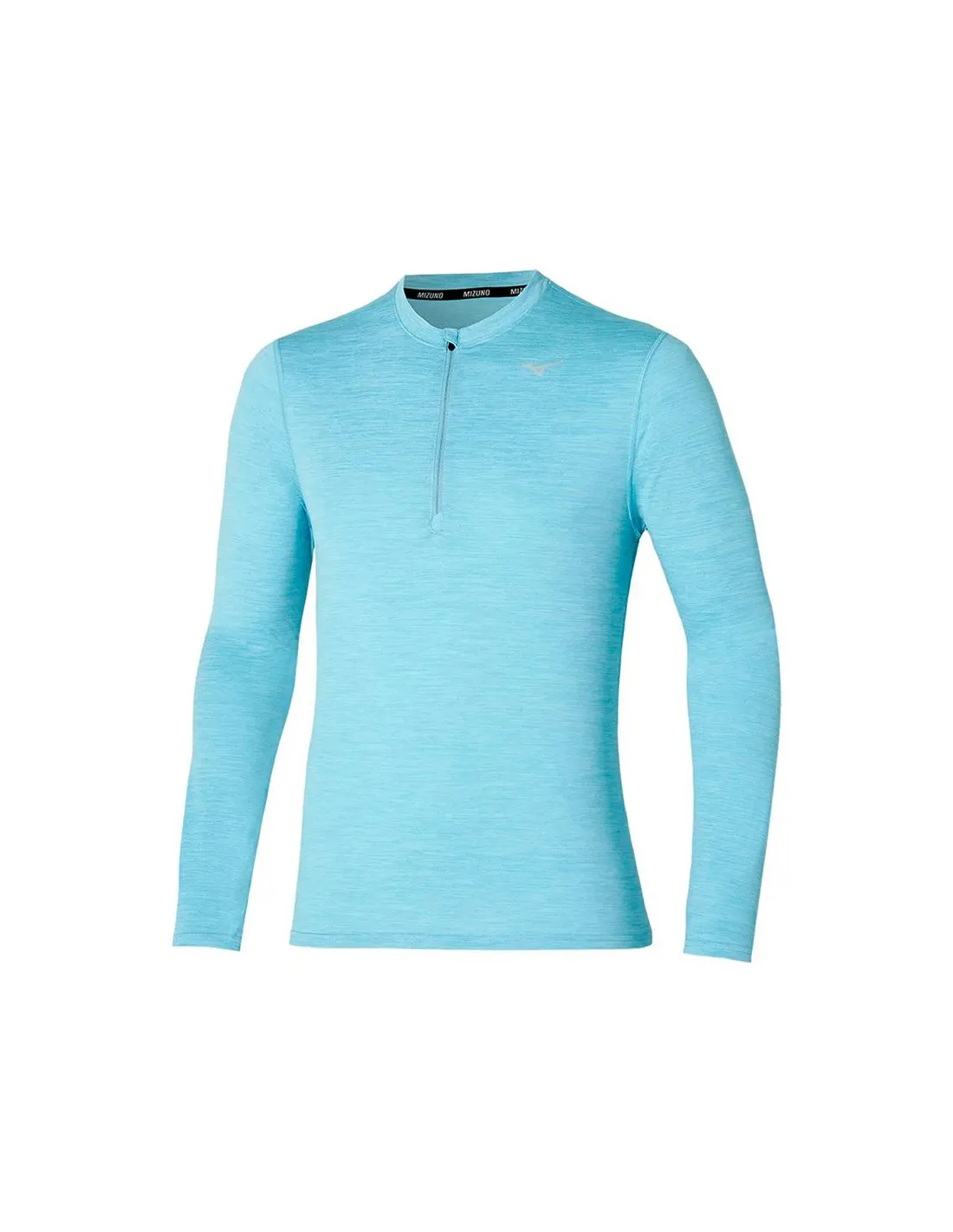 T-shirt Fitness Mizuno Homme by Impulse Core Ls Hz Bleu Pastel
