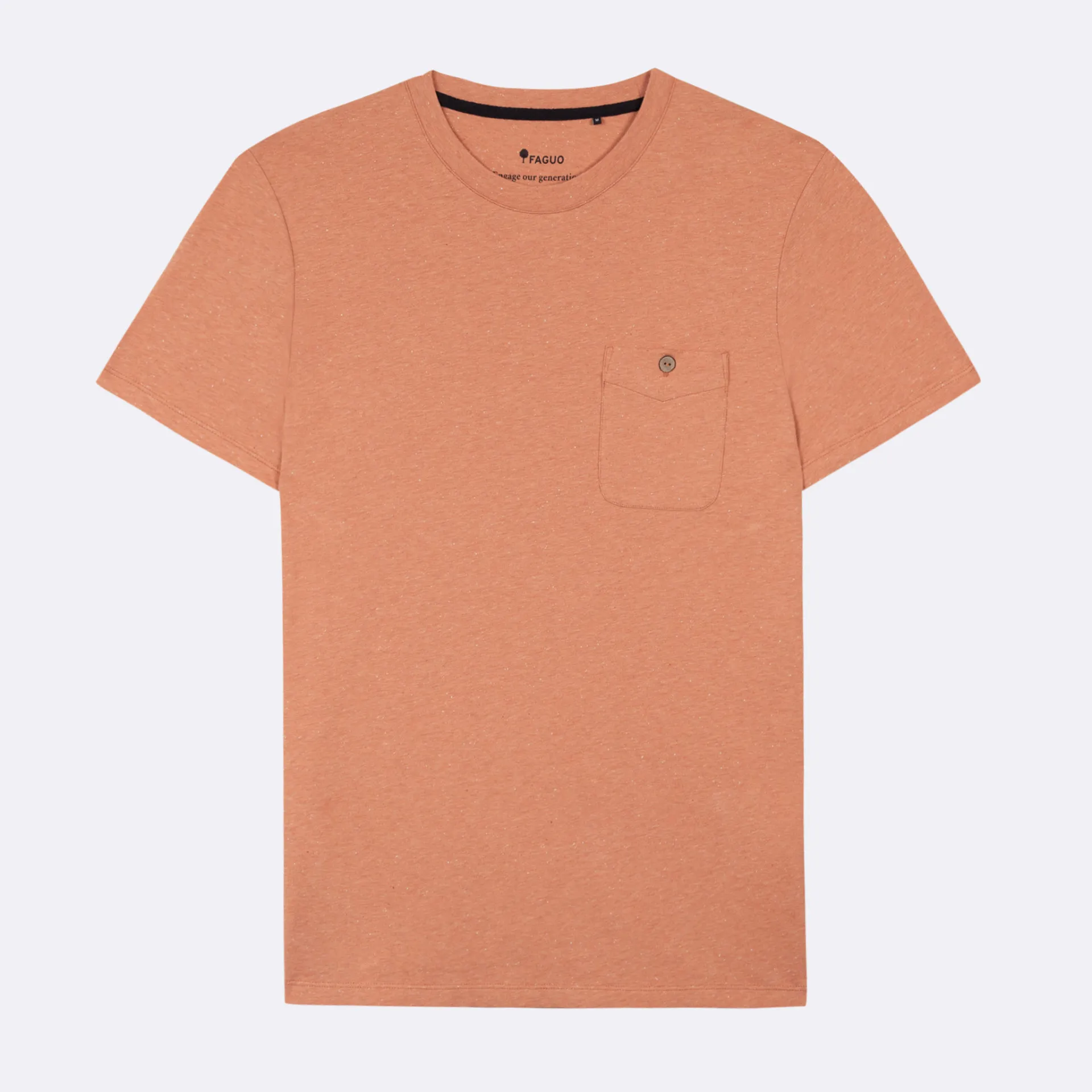 T-shirt orange chiné OLONNE - FAGUO