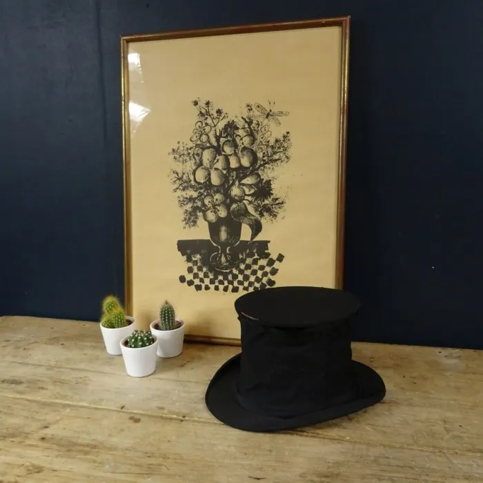 UHRY Ghislain Lithographie "Bouquet de fleurs" 1958. - Le palais des bricoles