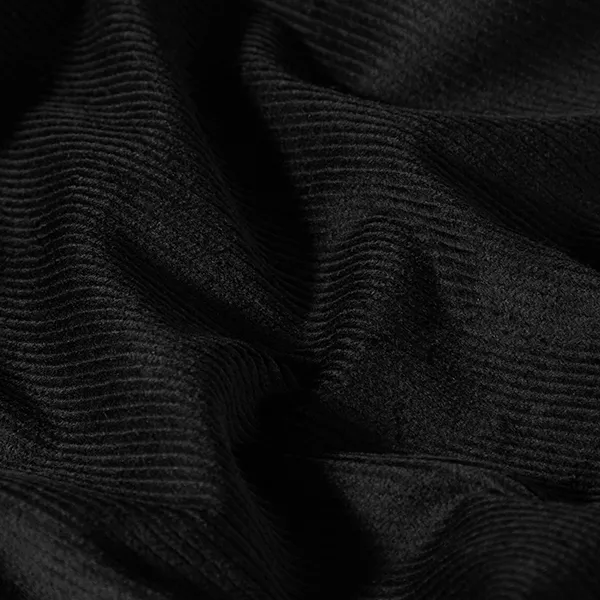 Velours de Gênes élastique, prélavé – noir