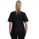 Veste de Cuisine Femme Gaufrée Malaga Manches Courtes Noire - MANELLI