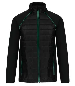 Veste Softshell DayToDay bi-matière - Unisexe - WK6147 - Noir et vert kelly